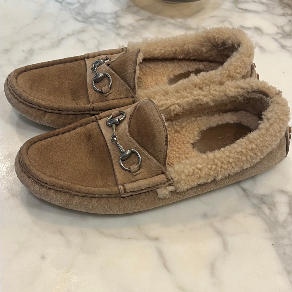 Gucci Brown Shearling Lined Footwear